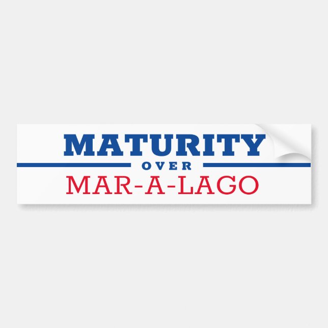 Adesivo Para Carro Maturação sobre Mar-a-Lago Bumper Sticker (Frente)