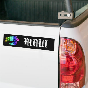Adesivo Para Carro MAUI - Tribal Honu Rainbow