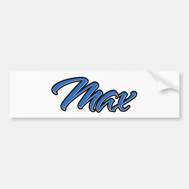 Adesivo Para Carro Max Name Blue Aufkleber Sticker Autoaufkleber (Frente)