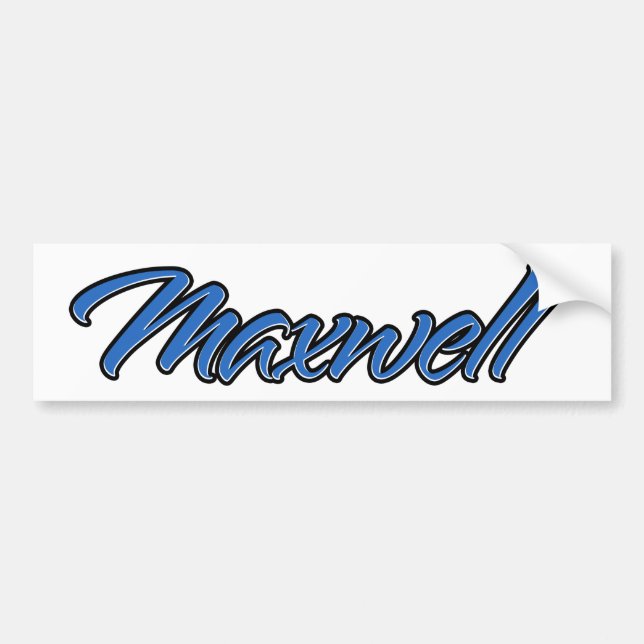 Adesivo Para Carro Maxwell Name blue Aufkleber Sticker Autoaufkleber (Frente)