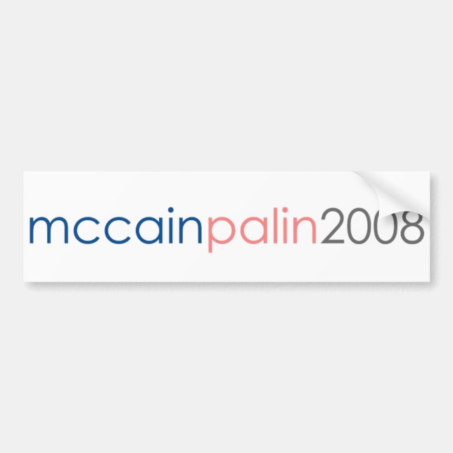 Adesivo Para Carro McCain Palin 2008 (Frente)