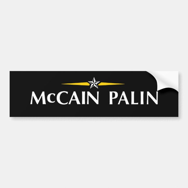 Adesivo Para Carro MCCAIN PALIN Bumpersticker (Frente)