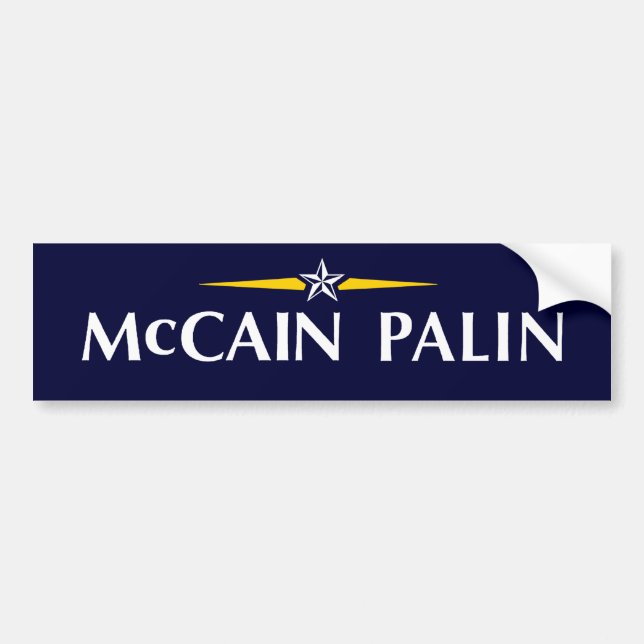 Adesivo Para Carro MCCAIN PALIN Bumpersticker (Frente)