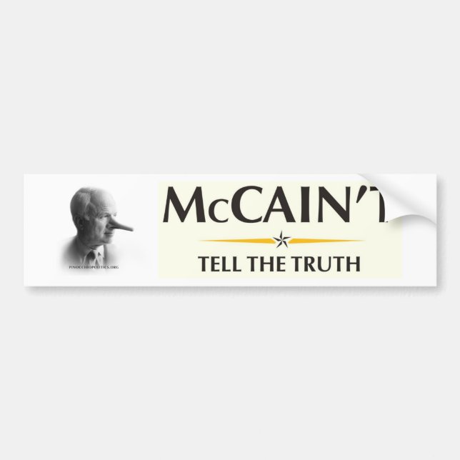Adesivo Para Carro McCain't diz a verdade (Frente)