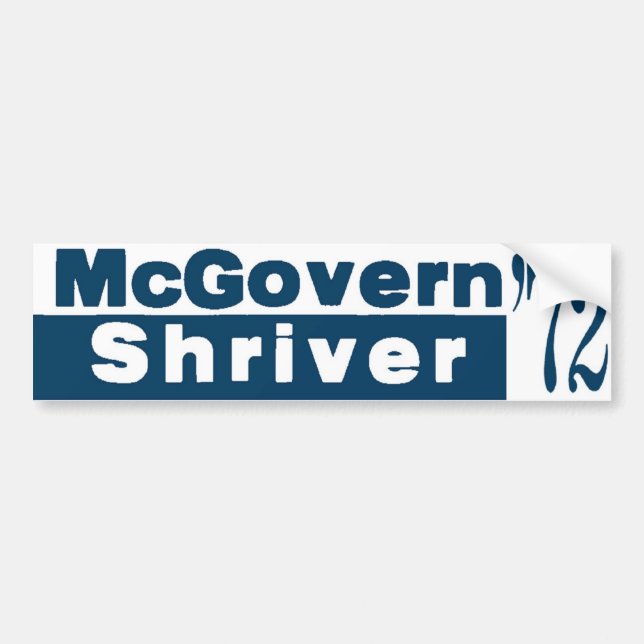 Adesivo Para Carro McGovern Shriver 1972 (Frente)