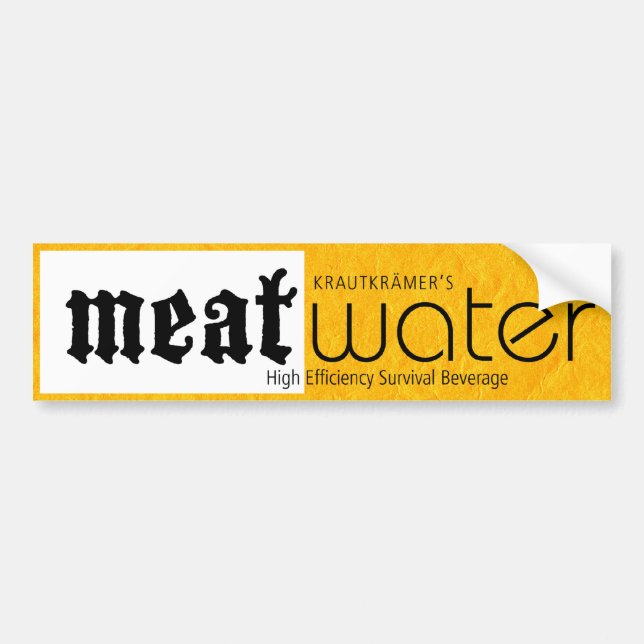 Adesivo Para Carro MeatWater Bumpersticker (Frente)