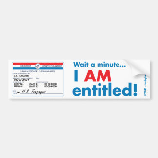 Adesivo Para Carro Medicare I'm Entitated Bumper Sticker