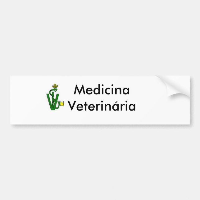 Adesivo Para Carro Medicina veterinária (Frente)