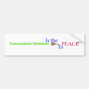 Adesivo Para Carro Meditação Transcendental ele a PAZ chave