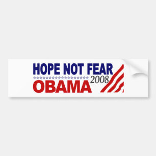Adesivo Para Carro Medo Obama 08 da esperança não