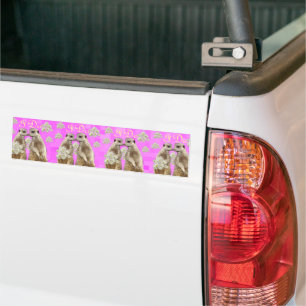 Adesivo Para Carro Meerkats I Do Casamento, Bumper Sticker