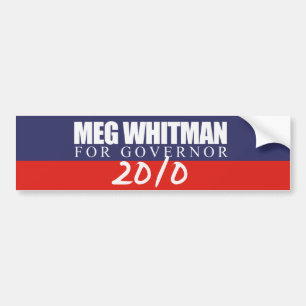 Adesivo Para Carro Meg Whitman para o governador 2010