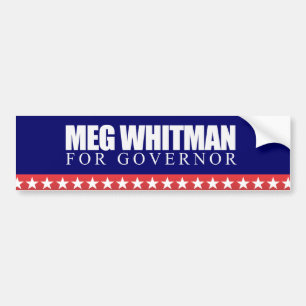 Adesivo Para Carro Meg Whitman para o governador 2010
