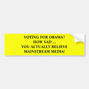 Adesivo Para Carro Meios do grosso da população de Anti-Obama