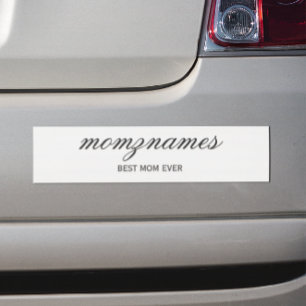 Adesivo Para Carro Melhor Mãe Personalizada Nome De Caligrafia