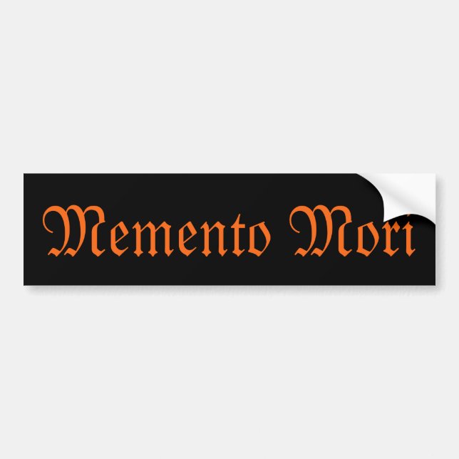 Adesivo Para Carro Memento Mori (Lembrar da Morte) (Frente)