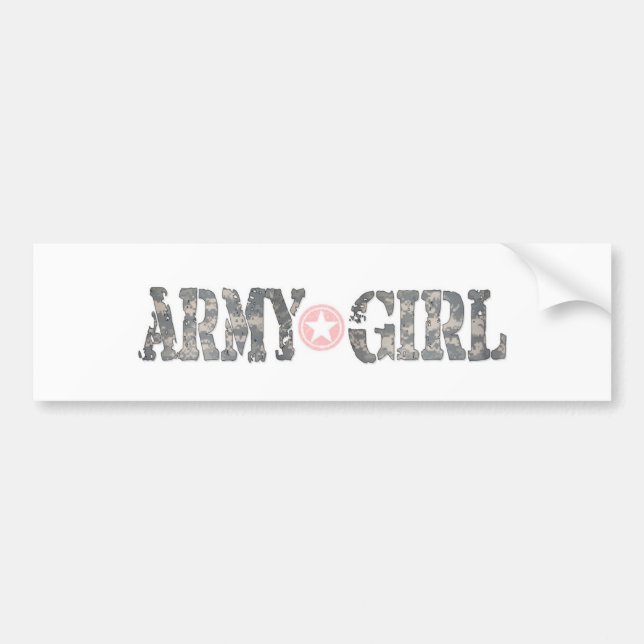 Adesivo Para Carro Menina Camo do exército (Frente)