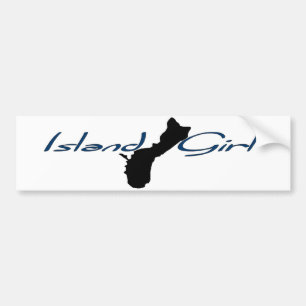 Adesivo Para Carro Menina da ilha - Guam