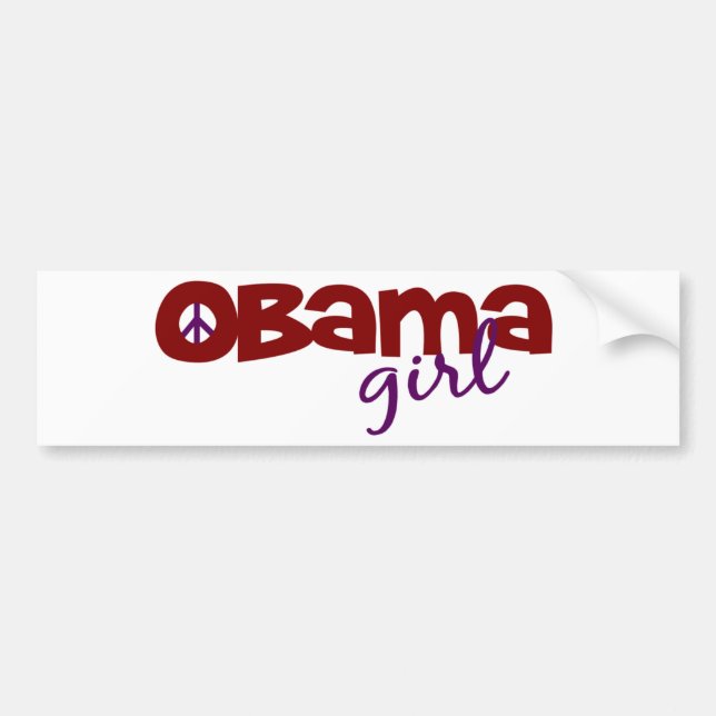 Adesivo Para Carro Menina de Obama (Frente)