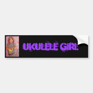 Adesivo Para Carro Menina do Ukulele