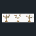 Adesivo Para Carro menorá dourada<br><div class="desc">Menora, canukah,  metal dourado,  hannukah,  hebraico,  feriados,  judeu,  judaísmo,  menorah,  chanukah,  hannuka,  canuka,  christmukah,  christmukkah,  judaica rabbi</div>