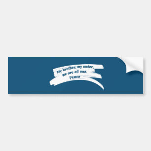 Adesivo Para Carro Mensagem de Paz de Limpeza de Paint Stroke
