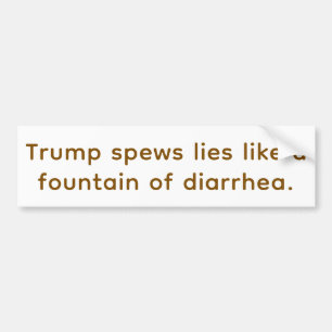 Adesivo Para Carro Mentiras Diarréia Trump Hankamer Artjunkhaus Arte 
