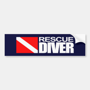 Adesivo Para Carro Mergulhador 4 Bumpersticker do salvamento