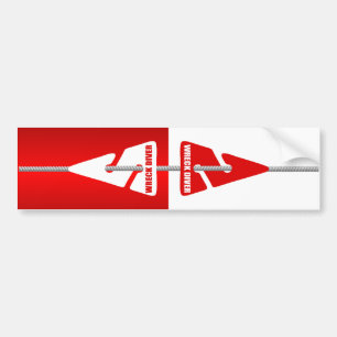 Adesivo Para Carro Mergulho de destroços (Marcadores de Linha)