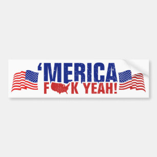 Adesivo Para Carro 'Merica Fck yeah! Engraçado e patriótico