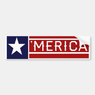 Adesivo Para Carro MERICA - Texto de Customizeable da forma da