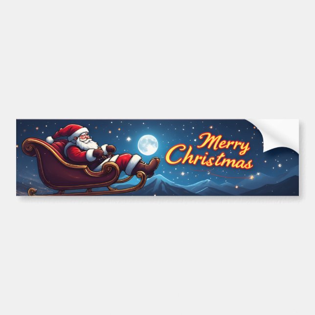 Adesivo Para Carro Merry Christmas Bumper Sticker (Frente)