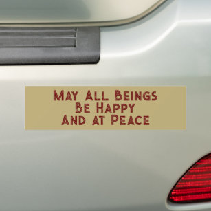 Adesivo Para Carro Metta Prayer Pode Todos Ser Feliz e em Paz