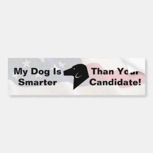 Adesivo Para Carro Meu cachorro é o Smarter American Flag Bumper Sti