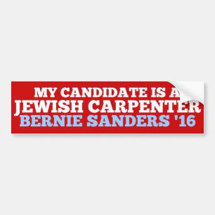 Adesivo Para Carro Meu candidato é um carpinteiro judaico