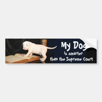 Adesivo Para Carro Meu cão é mais esperto do que a corte suprema
