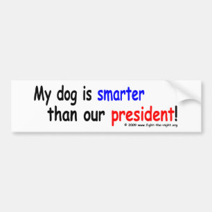 Adesivo Para Carro Meu cão é mais esperto do que nosso presidente