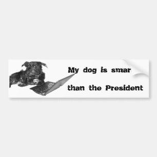 Adesivo Para Carro Meu cão é mais esperto do que o presidente