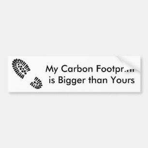 Adesivo Para Carro Meu carbono Footprintis mais grande do que seu