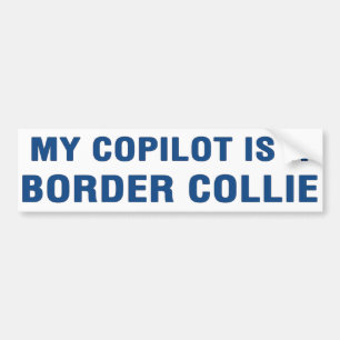 Adesivo Para Carro Meu copiloto é um Border Collie