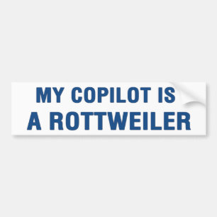 Adesivo Para Carro Meu copiloto é um Rottweiler