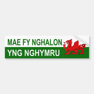 Adesivo Para Carro Meu coração está em Wales