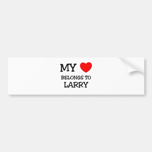 Adesivo Para Carro Meu coração pertence a Larry (Frente)