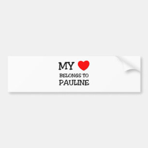 Adesivo Para Carro Meu coração pertence a PAULINE