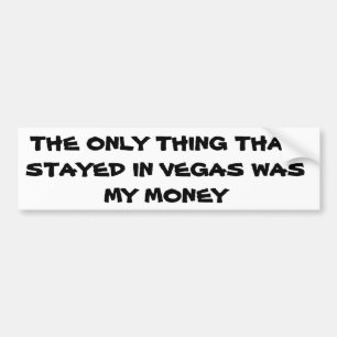 Adesivo Para Carro Meu dinheiro ficou em Vegas