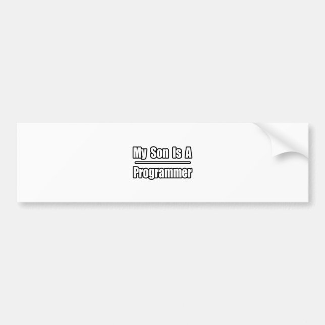 Adesivo Para Carro Meu Filho É Programador (Frente)