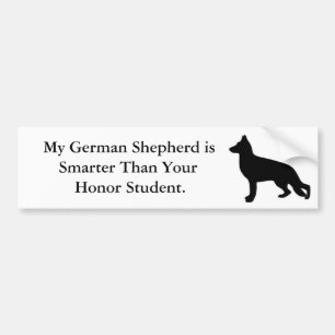 Adesivo Para Carro Meu german shepherd é mais esperto