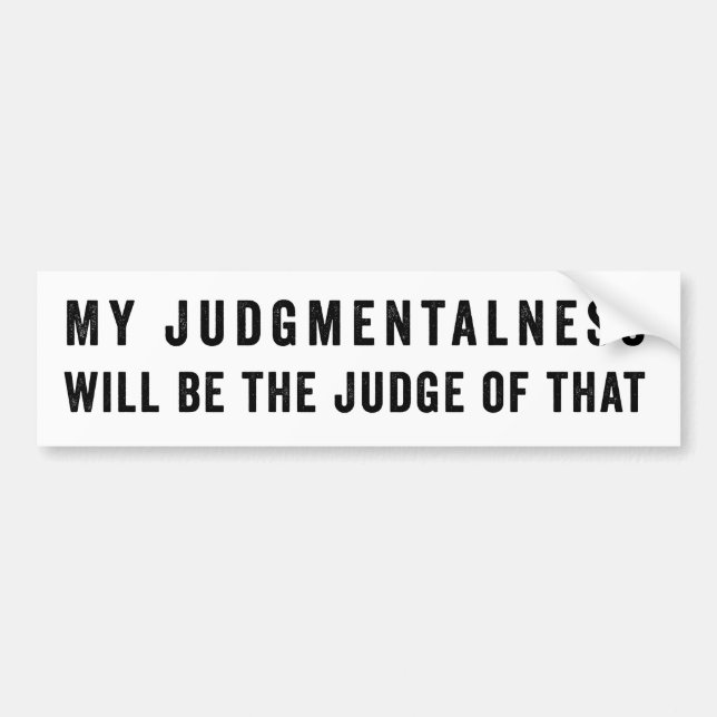 Adesivo Para Carro Meu juízo será o juiz disso (Frente)