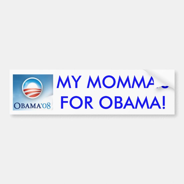 Adesivo Para Carro Meu Momma para Obama (Frente)