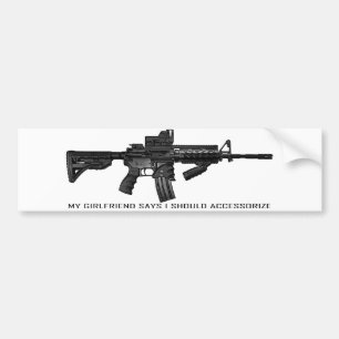 Adesivo Para Carro Meu namorada diz que eu devo Accessorize AR15